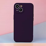 Silikonfodral för iPhone 15 Pro 6,1″ i plommonfärg