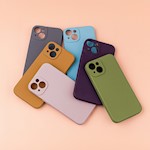 Silikonfodral för iPhone 15 Pro 6,1″ i plommonfärg