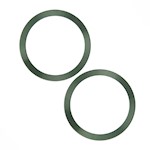 Metallringar (2 st) gröna
