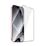 Härdat glas med metallram för iPhone 15 Plus 6,7″ svart ram