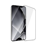 Härdat glas med metallram för iPhone X / XS / 11 Pro – svart ram