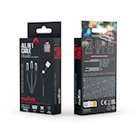 Maxlife ALLin1-kabel USB + USB-C – Lightning + 2x USB-C 1,0 m 66W svart