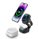 Maxlife MXWC-06 magnetisk trådlös laddare 15W vit 3in1