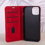 Smart Suede-fodral för iPhone 16 Plus 6,7″ i rött