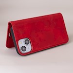 Smart Suede-fodral för iPhone 16 Plus 6,7″ i rött