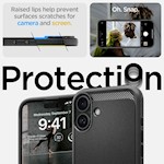 Spigen Rugged Armor Mag Magsafe-fodral för iPhone 16 6,1″ i matt svart