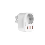 Devia strömuttag PD-laddare 20W 1x USB-C 2x USB 3A vit