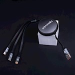Forever 3in1-kabel USB – Lightning + 2x USB-C 1,2 m 100W svart