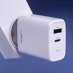 Maxlife MXTC-10-30AC PD QC-laddare 1x USB-C 1x USB 30W vit