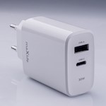 Maxlife MXTC-10-30AC PD QC-laddare 1x USB-C 1x USB 30W vit
