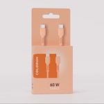 COLORUM kabel USB-C – USB-C 1,8 m 3A CK60-CC-14 i Peach Fuzz