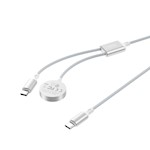 XO trådlös induktionsladdare CX030 vit för Apple Watch med USB-C - USB-C-kabel