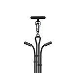 Devia sladdhalsband 2-i-1 PD USB-C – USB-C 1,6 m 60W svart justerbar längd