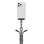 Devia sladdhalsband 2-i-1 PD USB-C – USB-C 1,6 m 60W svart justerbar längd