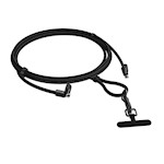 Devia sladdhalsband 2-i-1 PD USB-C – USB-C 1,6 m 60W svart justerbar längd