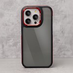 Svart kristallfodral för iPhone 14 Pro 6,1 tum röd