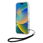 Karl Lagerfeld-fodral för iPhone 16 6,1″ KLHCP16SHZBPKCCK svart hårt IML-zebramönster & snodd