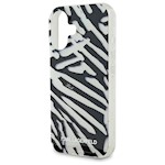 Karl Lagerfeld-fodral för iPhone 16 6,1″ KLHCP16SHZBPKCCK svart hårt IML-zebramönster & snodd