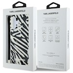 Karl Lagerfeld-fodral för iPhone 16 6,1″ KLHCP16SHZBPKCCK svart hårt IML-zebramönster & snodd