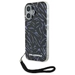 Karl Lagerfeld fodral till iPhone 16 6,1″ KLHCP16SHZBPKCCU lila hård zebra med sladd