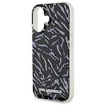 Karl Lagerfeld fodral till iPhone 16 6,1″ KLHCP16SHZBPKCCU lila hård zebra med sladd