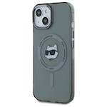 Karl Lagerfeld HC MagSafe IML Metal Choupette Head-fodral för iPhone 15 6,1 tum svart