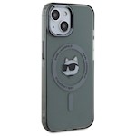 Karl Lagerfeld HC MagSafe IML Metal Choupette Head-fodral för iPhone 15 6,1 tum svart