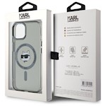 Karl Lagerfeld HC MagSafe IML Metal Choupette Head-fodral för iPhone 15 6,1 tum svart