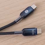Forever Ombre sladd USB-C – USB-C 1,0 m 100W svart