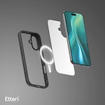 Etteri Matt Mag-fodral för iPhone 16 Plus 6,7″ svart