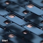 Etteri Silikonfodral för iPhone 16 Pro Max 6,9″ mörkblå