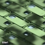 Etteri Silikonfodral för iPhone 16 Pro Max 6,9″ ljusgrönt