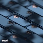 Etteri Silikonfodral för iPhone 16 6,1″ mörkblå