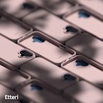 Etteri Silicone case för iPhone 16 6,1″ ljusrosa