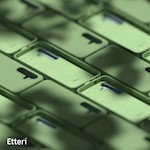 Etteri Silikonfodral till Samsung Galaxy S25 ljusgrönt