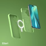 Etteri Silicone Mag-fodral för iPhone 16 Plus 6,7″ ljusgrönt