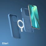 Etteri Silicone Mag-fodral för iPhone 16 Pro Max 6,9″ mörkblå