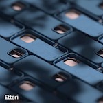 Etteri Silicone Mag-fodral för iPhone 16 Pro Max 6,9″ mörkblå