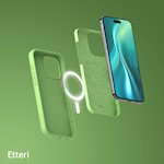 Etteri Silicone Mag-fodral för iPhone 16 Pro 6,3″ i ljusgrönt