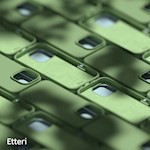Etteri Silicone Mag-fodral för iPhone 16 Pro 6,3″ i ljusgrönt