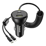 Baseus PD-bilopladdare 1x USB-C – USB-C-port 60W svart