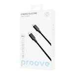 Proove kabel Randig Silikon USB-C – USB-C 1m 60W svart