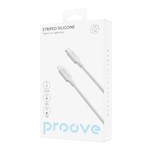 Proove-kabel Striped Silicone USB-C – Lightning 1m 3A vit