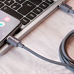 Proove-kabel Spectral USB-C – USB-C 1m 3A grå