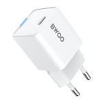 BWOO GaN PD väggladdare 1x USB-C-port 1A 30W vit