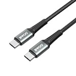 BWOO flätad kabel USB-C – USB-C 2m 60W svart