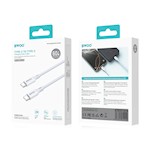 BWOO Kabel USB-C – USB-C 2m 60W ABS + TPE vit