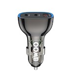 BWOO PD biladapter 2x USB-C-port + USB-A 68W svart