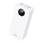 BWOO 22,5W 30000 mAh powerbank med LCD-skärm, vit