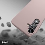 Etteri Silikonfodral för Samsung Galaxy S24 FE i ljusrosa